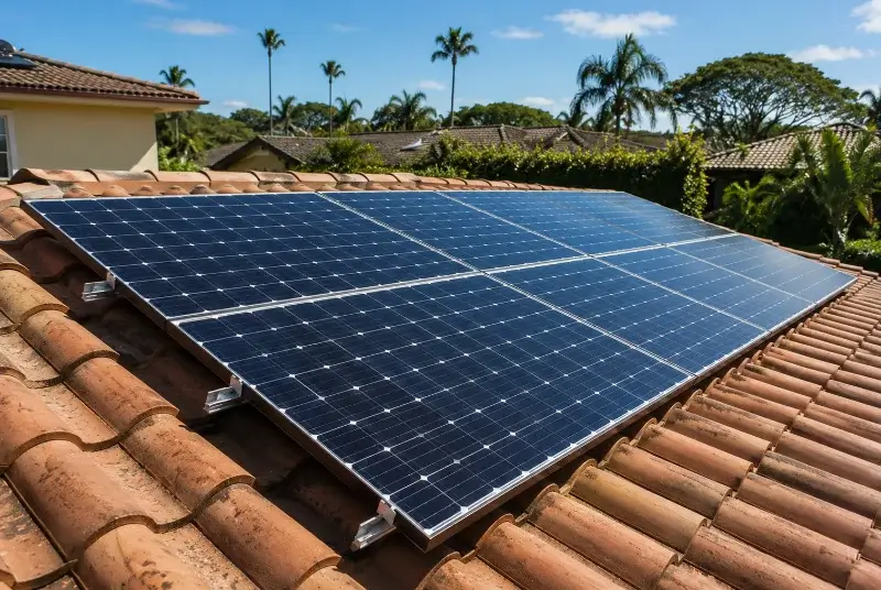 Installation de panneaux solaires à la Trinité-Porhoët